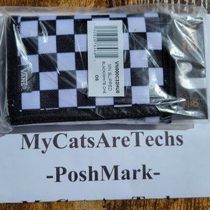 Vans Slipped Wallet (Checkered) White/Black! Brand New! Nice! UNISEX